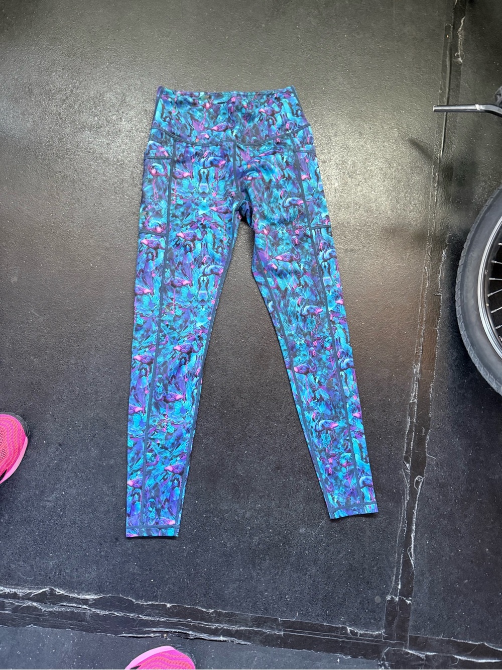 Constantly Varied Gear Teal and Purple Abstract Active Shorts